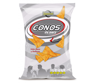 SNACK CONOS MAÍZ SABOR BARBACOA TAMARINDO 80 GR.