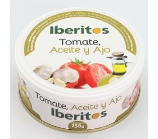 CREMA TOMATE, ACEITE Y AJO, LATA IBERITOS 250 GRS.