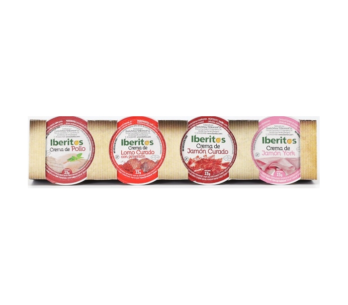 SURTIDOS IBERITOS MONODOSIS 23 g. en pack de 4 unidades. - Ibéricos de  Extremadura