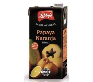 NECTAR PAPAYA NARANJA, BRIK LIBBYS 1 L.