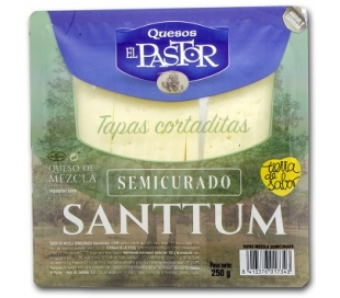 QUESO SEMICURADO MEZCLA EL PASTOR 250 GR.EN TAPAS