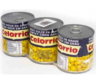 MAIZ DULCE, LATA CELORRIO PACK 3X140 GRS.