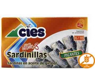 SARDINILLAS PICANTES CIES 60 GRS.