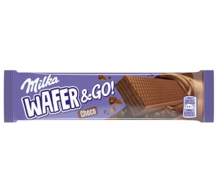 BARRITA DE BARQUILLO CHOCOLATE, WAFER&GO MILKA 31 GRS.