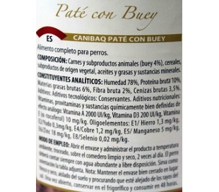 comida-perros-pate-con-buey-lata-canibaq-400-grs