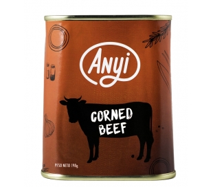 CORNED BEEF VACUNO ANYI 198 GRS.