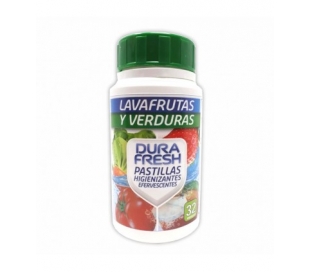 PASTILLAS HIGIENIZANTES LAVA FRUTAS Y VERDURAS DURAFRESH 32 UDS.