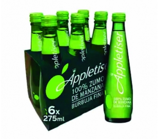 ZUMO GASIFICADO MANZANA APPLETISER PACK 6X250 ML.