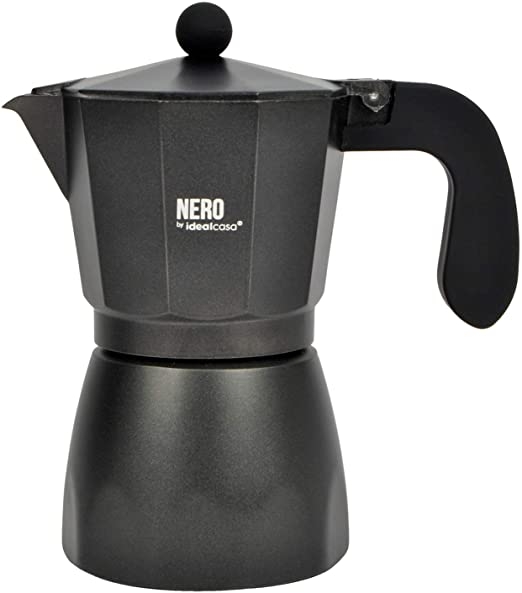 CAFETERA ALUMINIO NGRA. NERO 9 T.