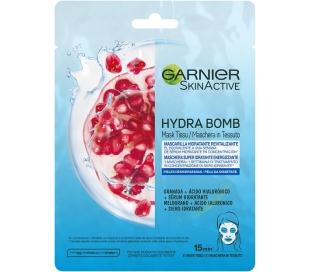 MASCARILLA FACIAL HYDRA BOMB,REVITALIZANTE GARNIER 32 GRS.