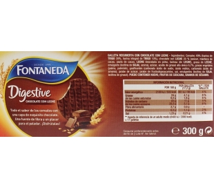 GALLETAS DIGESTIVE CHOCOLATE FONTANEDA 300 GR.