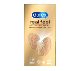 PRESERVATIVOS REAL FEEL DUREX 12 UN.