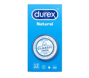 PRESERVATIVOS NATURAL PLUS DUREX 12 UNIDADES