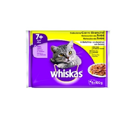 comida-gatos-pollo-pato-7-anos-whiskas-pack-4x100-grs