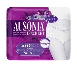 PRENDA INTERIOR DISCREET GRANDE, NORMAL AUSONIA 7 UDS.