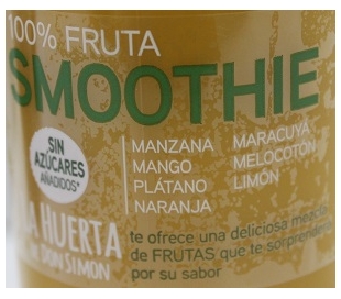 SMOOTHIE MANGO,MARACUYA,LIMON DON SIMON 330 ML.