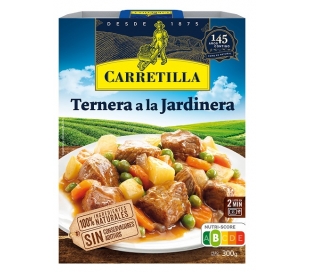 TERNERA A LA JARDINERA CARRETILLA 300 GRS.