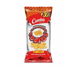 SNACKS CUMBICONOS SABOR QUESO CUMBA 130 GRS.