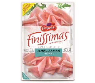 JAMON COCIDO EXTRA FINISSIMAS CAMPOFRIO 115 GR.LONCHAS