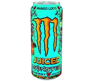 BEBIDA ENERGETICA MANGO LOCO, LATA MONSTER 500 ML.