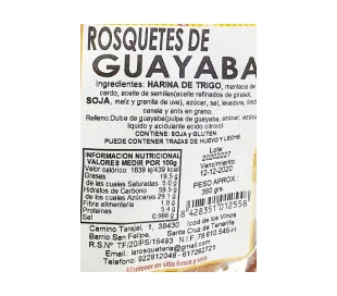 ROSQUETES GUAYABA LA ROSQUETERIA 350 GRS.