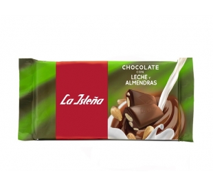 CHOCOLATE CON LECHE Y ALMENDRA LA ISLEÑA 150 GRS.
