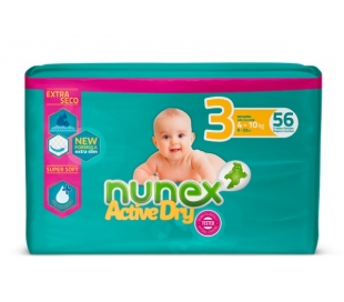 PAÑAL 4-10 KG. NUNEX 56 UD.