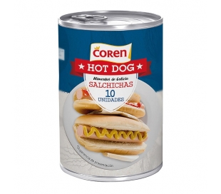 SALCHICHAS PERRO CALIENTE COREN 250 GRS.