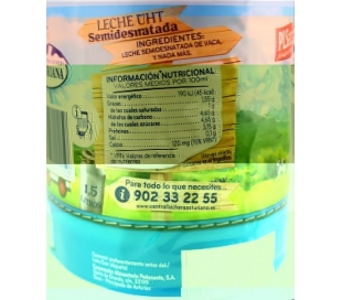 LECHE SEMIDESNATADA ASTURIANA 1,5 L.