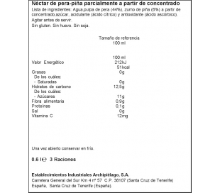 NECTAR PERA PIÑA LIBBYS PACK 3X200 ML.