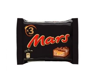 CHOCOLATINA CON LECHE RELLENO DE CARAMELO MARS PACK 3X45 GRS.