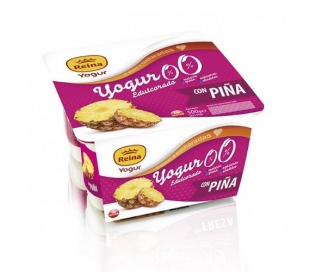 YOGUR DESNATADO EDULCORADO C/ PIÑA REINA PACK 4X125 GRS.
