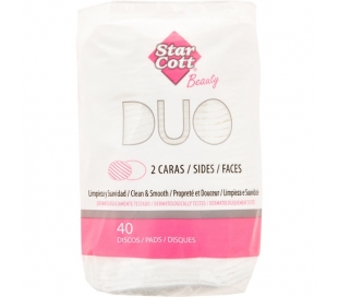 DISCO DESMAQUILLADOR DUO OVAL STAR COTT 40 UDS.