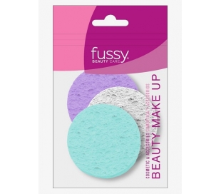 ESPONJA DESMAQUILLAR, REF.487816 FUSSY BEAUTY CARE 3 UDS.