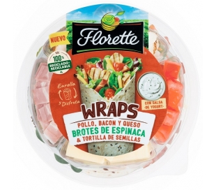 ESPECIALIDAD ENVASADA ENSALADA WRAPS POLO/BACON/QUES FLORETTE 255 GR.