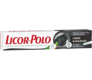 PASTA DENTAL CARBON BLANQUEADOR LICOR POLO 75 ML.