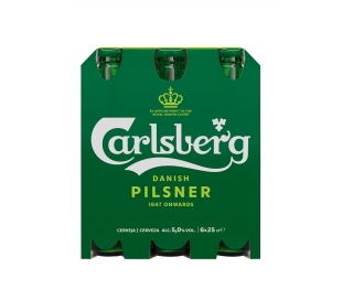 CERVEZA PILSNER CARLSBERG PACK 6X25 CL.BOT