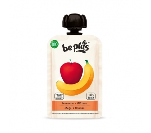 COMPOTA POUCH BIO MANZANA-PLÁTANO BE PLUS 100 GR.