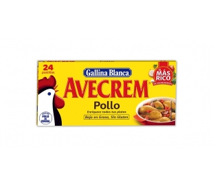 CALDO AVECREM POLLO GALLINA BLANCA 24PASTILLAS. 240 GR.