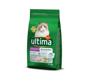 COMIDA GATO ESTERILIZADO PAVO ULTIMA 1,5 KG.