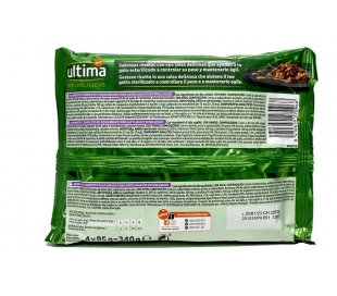 COMIDA GATO ESTERILIZADOS BUEY, ATUN ULTIMA PACK 4X85 GR.