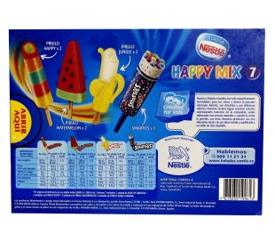 HELADO HAPPY MIX NESTLE PACK 7X65 ML.