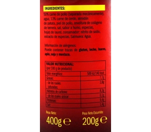 SALCHICHAS PERRO CALIENTE TAMARINDO 200 GRS.