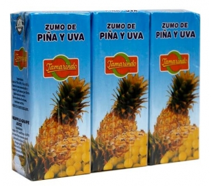 ZUMO PIÑA UVA TAMARINDO PACK 3X200 ML.