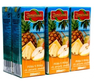 NECTAR PERA-PIÑA SIN AZUCAR TAMARINDO PACK 6X200 ML.