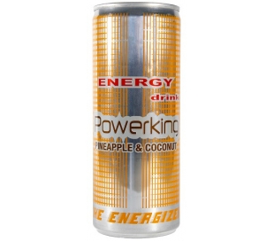 BEBIDA ENERGETICA PINEAPPLE Y COCONUT POWERKING 250 ML.