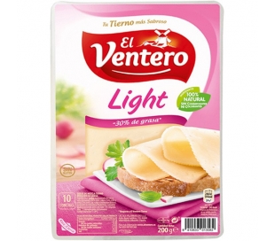 QUESO LIGHT LONCHAS EL VENTERO 160 GR.