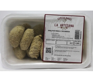 CROQUETA ATUN FRESCA, BANDEJA LA ARTESANA 500 GRS.