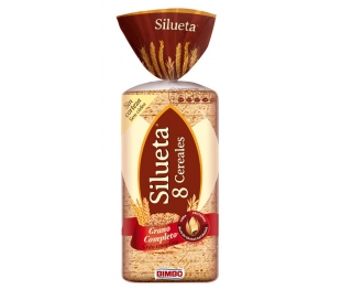 PAN DE MOLDE S/CORTEZA 8 CEREAL. SILUETA 450 GRS.