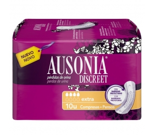 COMPRESA DISCREET EXTRA AUSONIA 10 UDS.